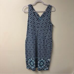 J. McLaughlin Sheath Pencil Dress Abstract Patterned Catalina Cloth Size Medium